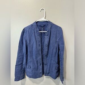 EUC Sea Salt Cornwall 100% Linen Paloma Jacket Size 10